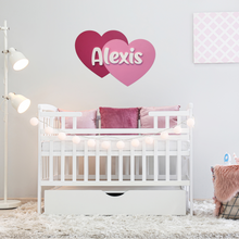 Load image into Gallery viewer, Double Heart Name Sign
