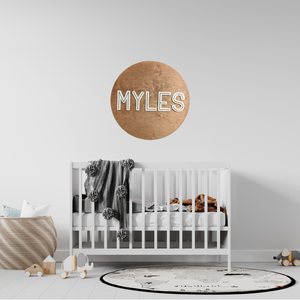 Round Name Sign