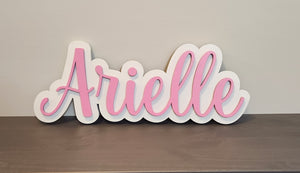 Layered Name Sign