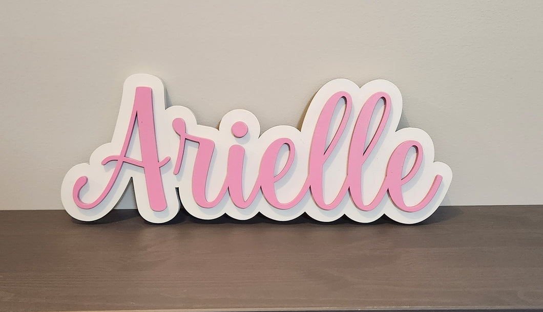 Layered Name Sign